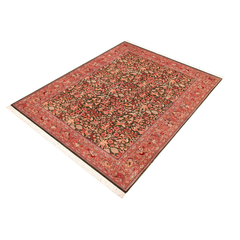 Tapis unique rouge / vert 6 pi x 8 pi 8 po Palazzolo
