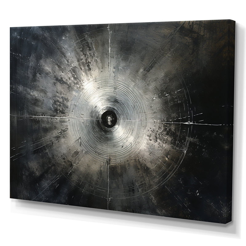 «Music Cymbals Resson Metallic Silver», reproduction d'art sur toile encadrée, H 30 po x l 40 po x P 1,5 po, Toile tendue