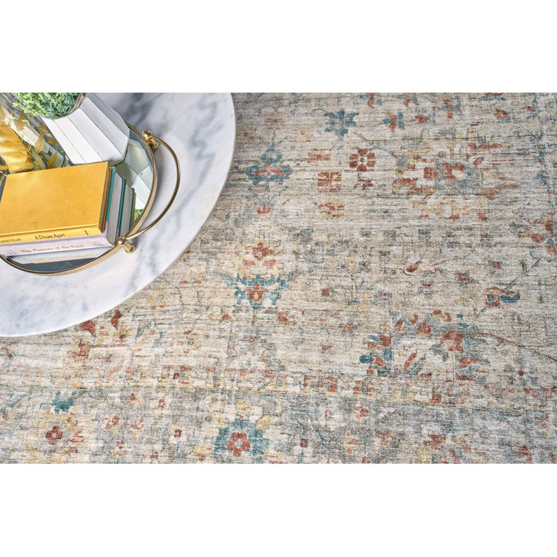 Oriental Area Rug in Beige, Rectangle 10' x 14'