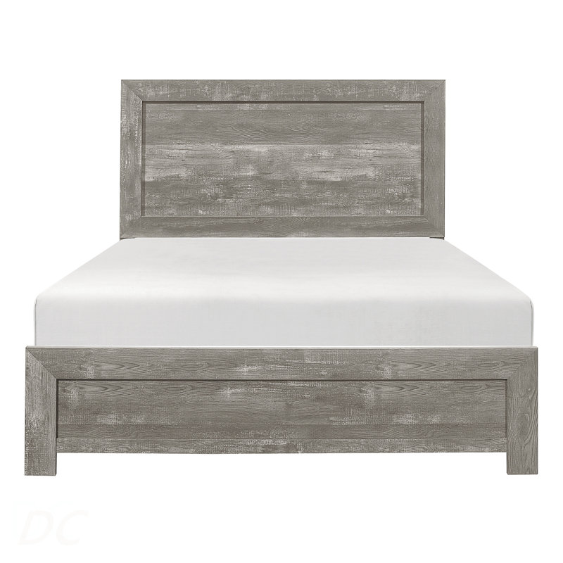 Mobilier de chambre à coucher double en bois pour lit double 1Pc, Gris