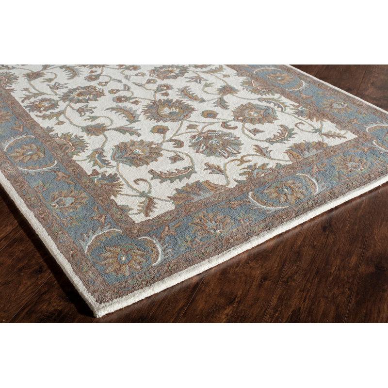 Tapis oriental ivoire Annito Reverie, Rectangulaire 8 pi x 10 pi
