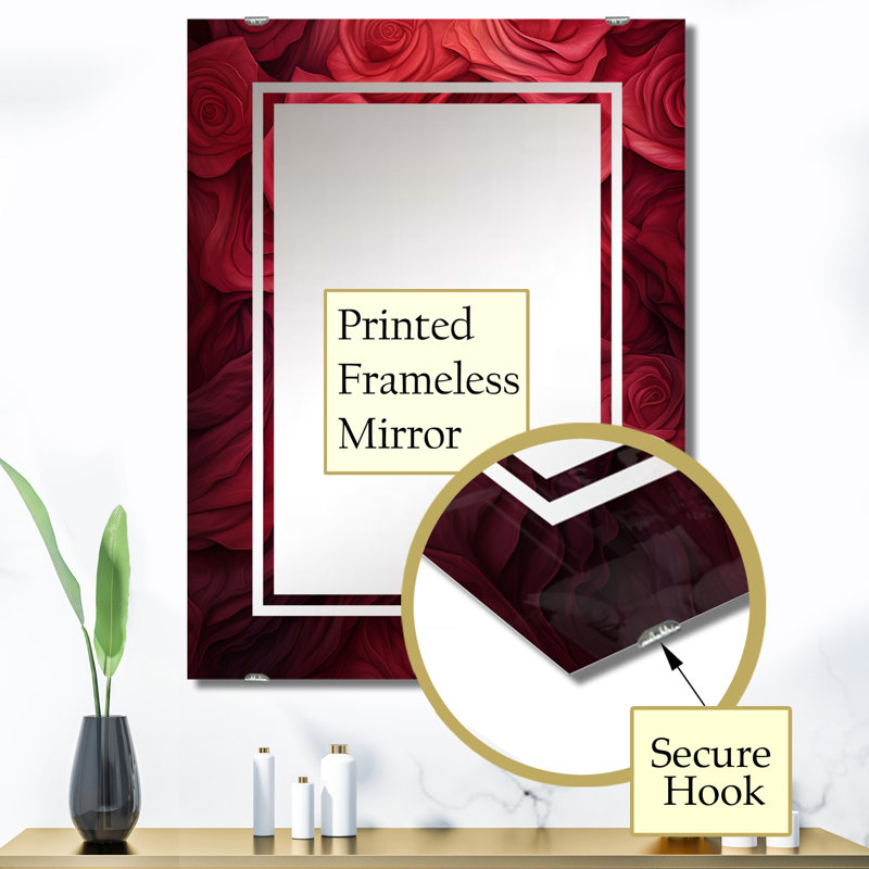 Miroir mural Salko - Roses MIR138051, 40 po x 30 po
