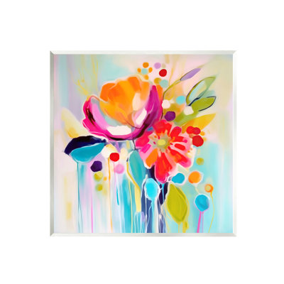 Bb-206-Wood " Paint Drip Florals " by Andrea Haase