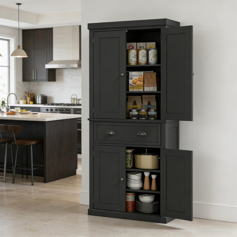 Armoire de rangement pour couloir, Noir