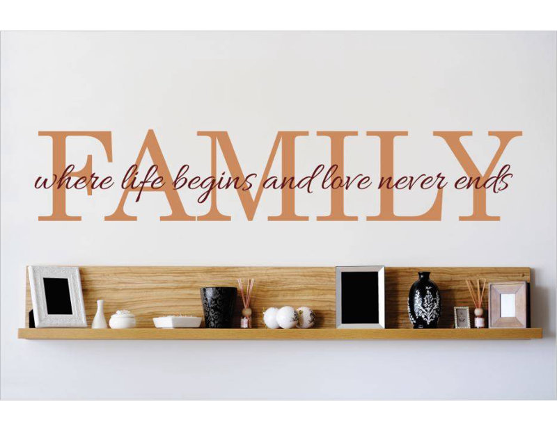 Text & Numbers Wall Decal, Brown, 10" H x 40" W x 0.16" D