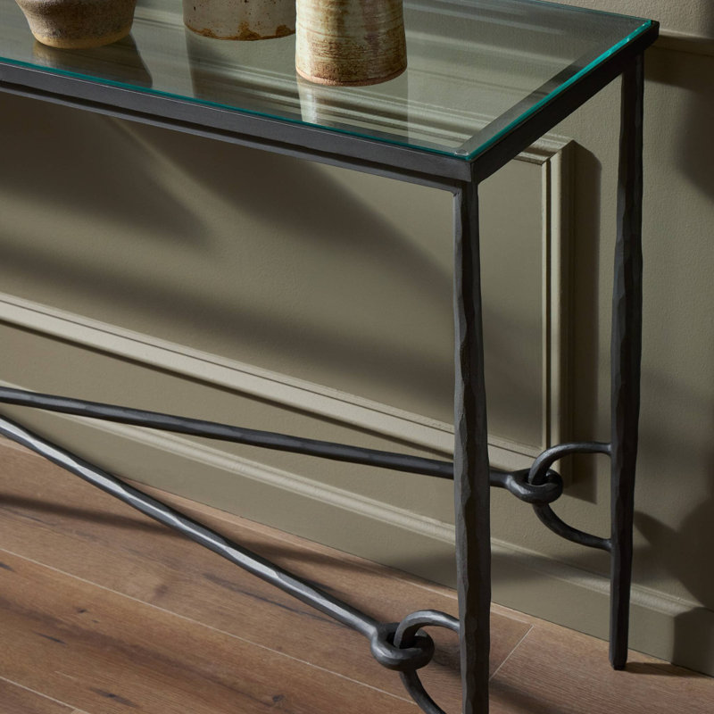 BABYLON 70'' W Glass Console Table