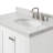 Ariel Cambridge 36 In. Right Offset Vanity With 2 In. Carrara Marble Countertop-105903772