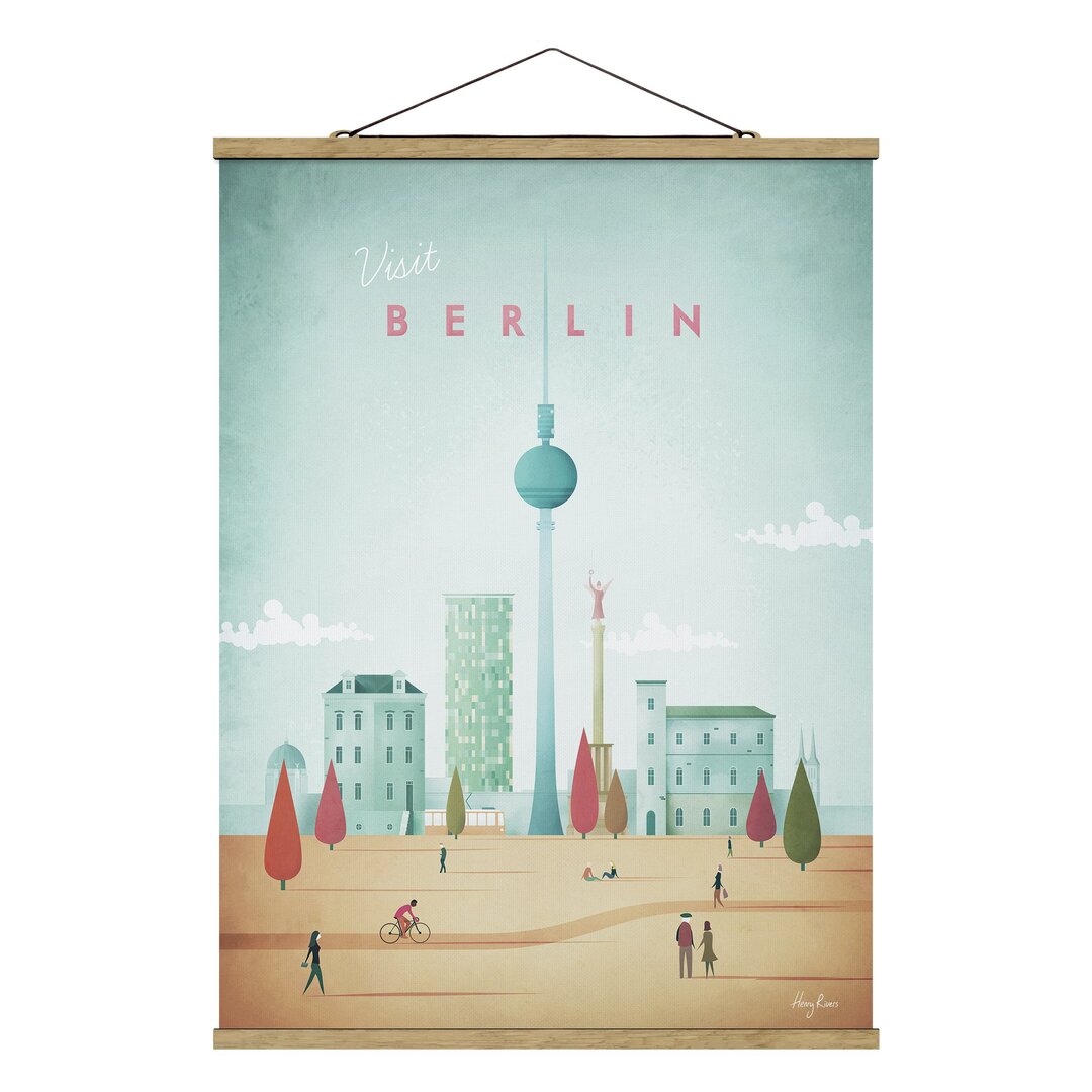 Stoffbild Travel Poster – Berlin