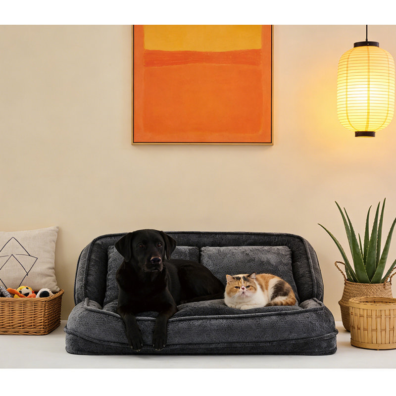 Canapé-lit double pour chien, Gris foncé