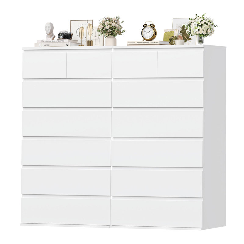 Commode 7 tiroirs 23,6 ", ensemble de 2