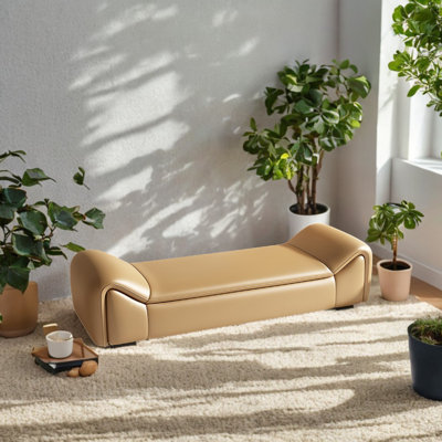Banc rembourré en cuir Jemere