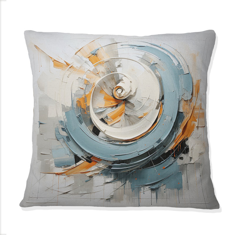 Coussin Whispering Motion - Abstract Spirals
