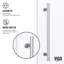 Porte de douche coulissante sans cadre avec verre transparent 3/8 po l 64-68 po x H 74 po Elan-98714499
