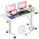 Hubing Electric Height Adjustable Standing Desk With 2 Usb Ports And 3 Power Outlets，4 Lockable Casters, 2 Hooks, Big Mouse Pad