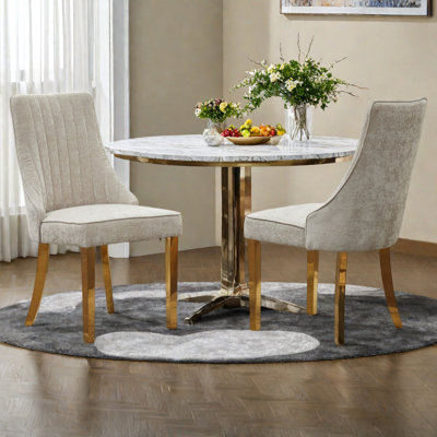 Rayon Cloth Flocking Chenille Dining Chairs