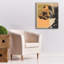  «Gold Geometric Bear 1» par Alonzo Saunders, art mural sur toile, 26 po x 30 po-953579954