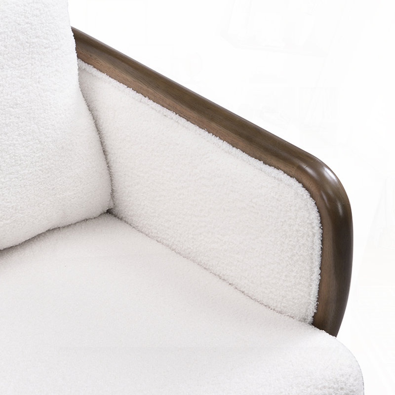 Chaise d'appoint en tissu Sherpa