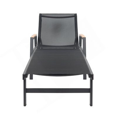 Chaise longue d'extérieur à structure en aluminium durable avec sièges en filet réglables pour une détente confortable dans le patio ou la cour