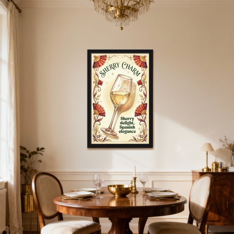 Aliments et boissons Sherry Charm Delight, H 24 po x l 16 po, Toile tendue, Ne s’applique pas