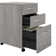 Studio C 72W x 36D Bow Front Desk and Credenza with Mobile File Cabinets