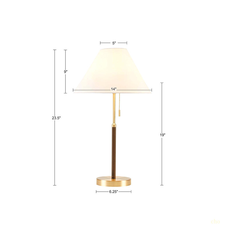 Two Tone Pull-Chain Table Lamp