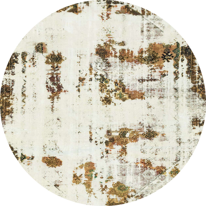 Abstract Indoor Rug, Round 8'