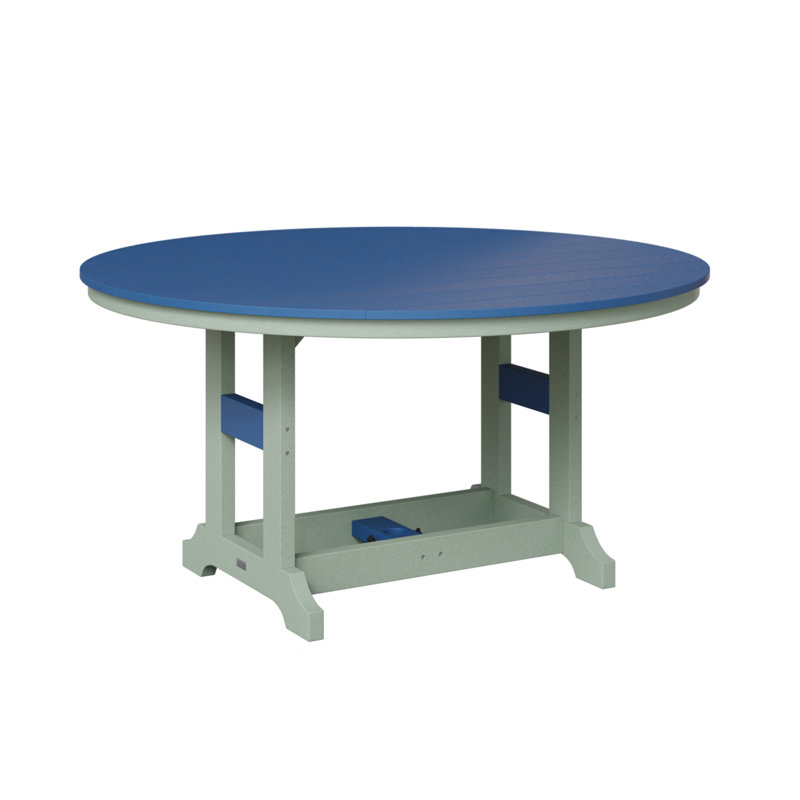 Table de bar ronde Berlin Classic, Écume de mer, écume de mer, Bleu pacifique