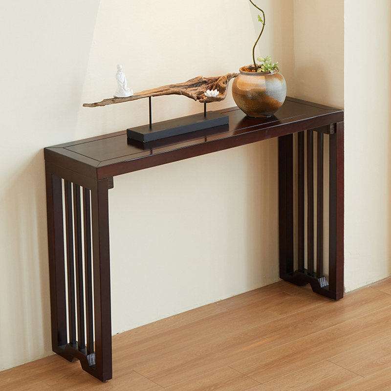 Chinese style full solid wood console table, 31.5" H x 55" W x 13.7" D