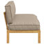  Ensemble de canapé taupe uni 47,24 po x 36,22 po x 27,17 po en bois d'acacia massif-1523533646