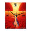 «Walking Inthe Summer Poppie Fields I» - Horloge murale asiatique surdimensionnée-99639606
