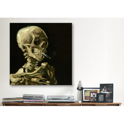 Head Of A Skeleton With A Burning Cigarette by Vincent Van Gogh - Gallery-Wrapped Canvas Giclée