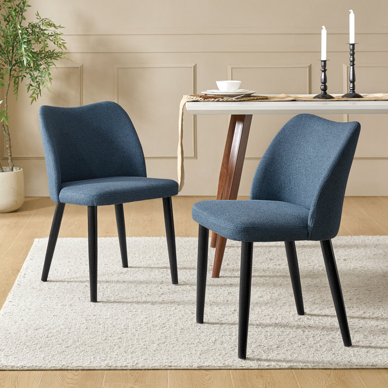 Ensemble de 2 chaises de salle à manger Kanalu, Marine