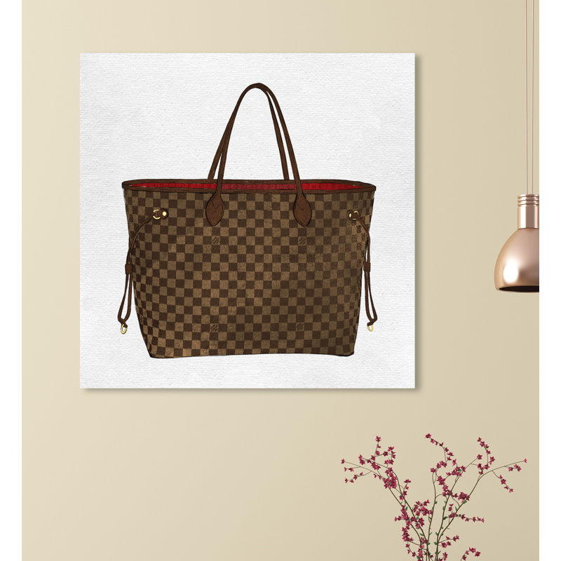 Sac à main Fashion and Glam Royal Chocolate - impression, H 20 po x l 20 po, Toile tendue