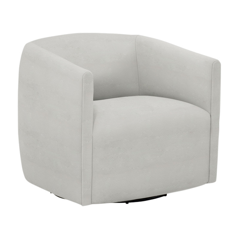 Ravello Swivel Patio Chair with Cushions, Light Grey Vinyl 6503-010