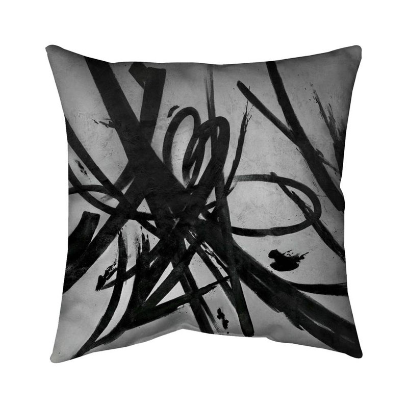 Circular Strokes Square Pillow Cover & Insert, 16"H x 16"W