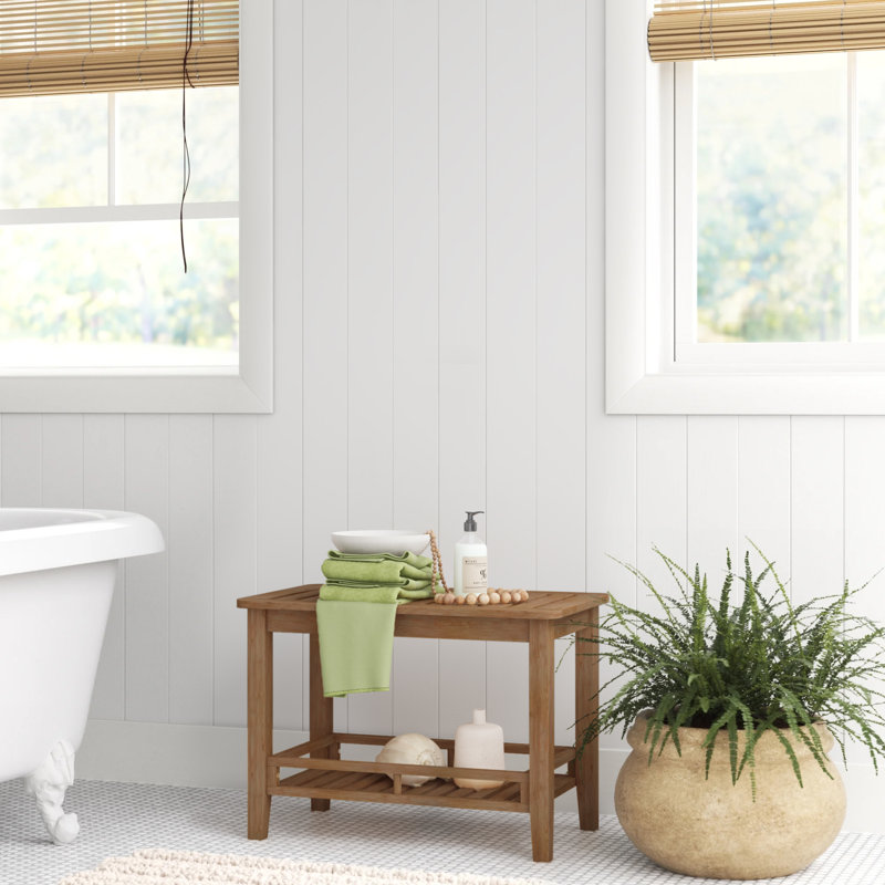 Solid Wood Bathroom Shelves