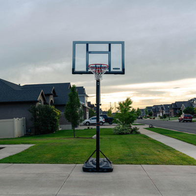 Lifetime Adjustable Height 52'' W Steel Portable Full-Size Basketball Hoop with Breakaway Rim