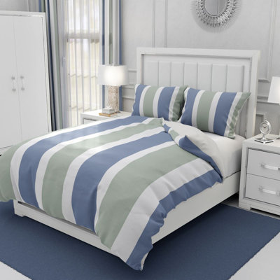 Striped Polyester Duvet Cover
