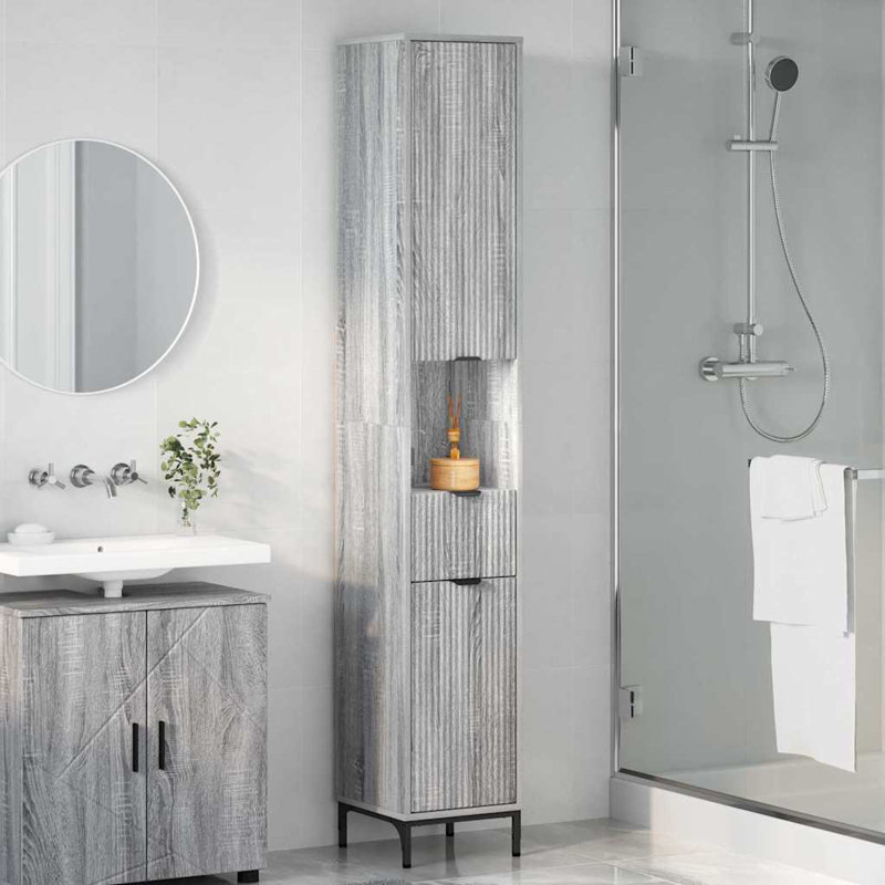 Freestanding Standard Bathroom Storage, Grey Sonoma