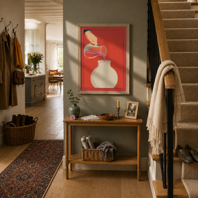 Pouring Into Cream Modern - Framed Print