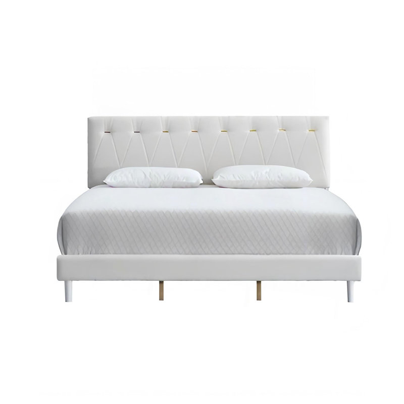 Lit Sinclair G001608-QB-UP BLÉ (matelas non inclus)