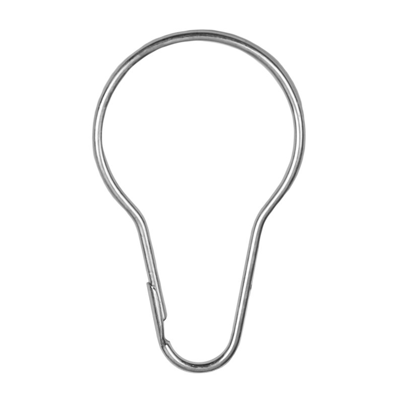 Kenney Rust-Resistant Metal Shower Curtain Rings, Chrome