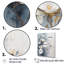 «Magnolias II», art mural bleu et blanc sur toile-1096495397-1096495400