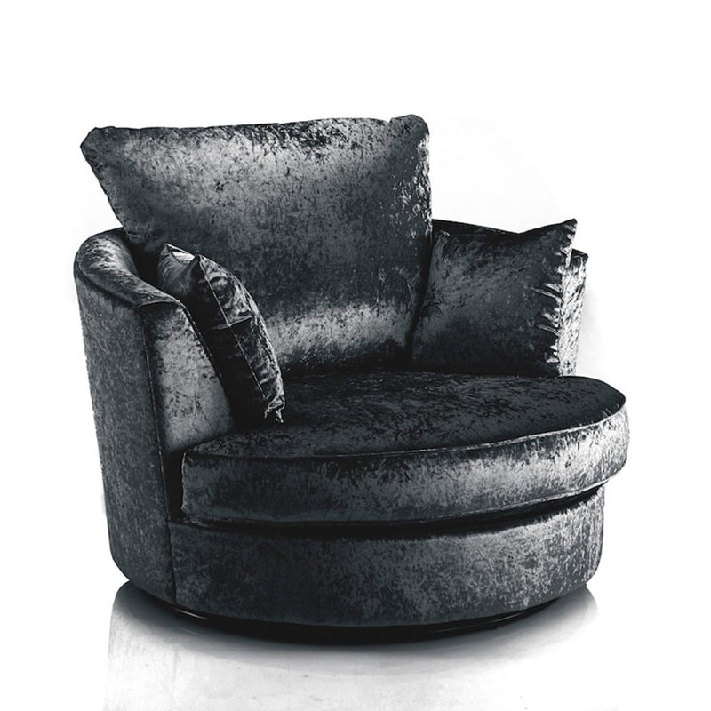 Padilla Swivel Tub Chair, Black