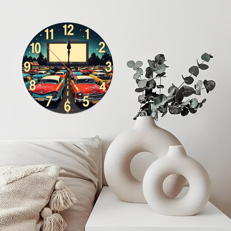 Décoration murale rétro horloge de théâtre