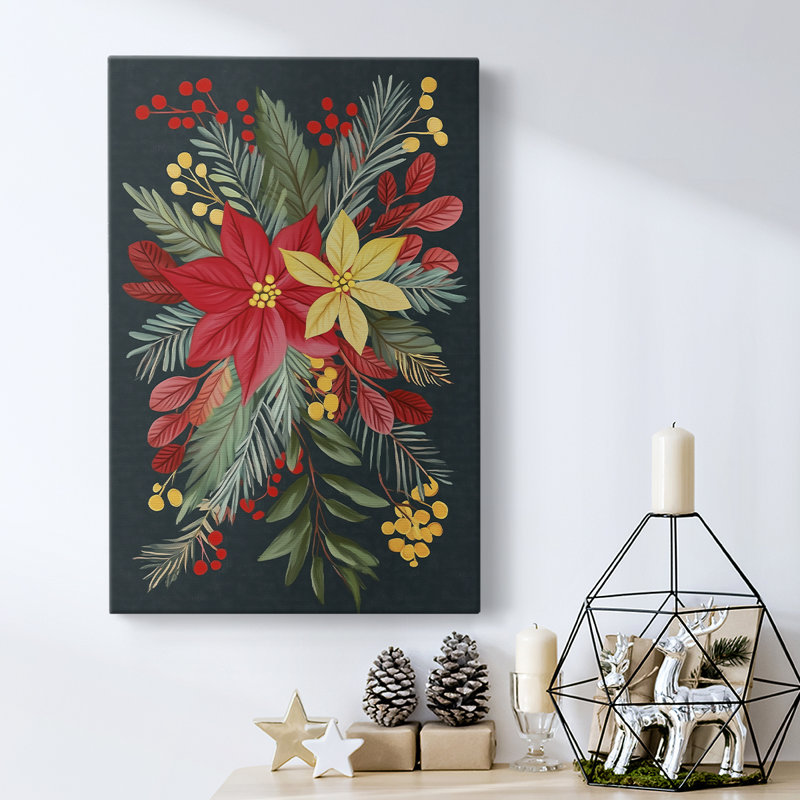Art des Fêtes de Noël - Toile tendue avec châssis CVII, H 60 po x l 40 po
