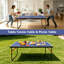Table de ping-pong pliable de 137 cm (4,5 pieds), avec filet et 2 raquettes, facile à ranger, noire.-137801033