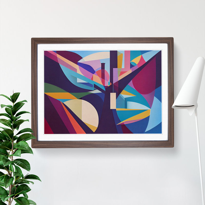 Overwhelming Abstract - Framed Print, 25cm H x 34cm W x 2cm D, Walnut