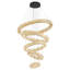 Lustre en cristal spiralé noir à 5 couches D40 "x H150" 2700k-6000k
