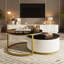 Table basse gigogne moderne cannelée avec tiroir-1199712734